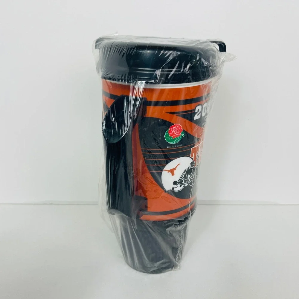 Texas Longhorns Travel Mug OS 2005 National Champions Orange NCAA Whirley NEW